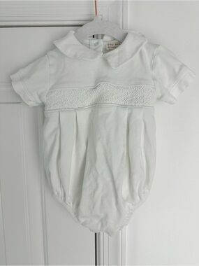The Beaufort Bonnet Company Smocked bubble 6-12m PLAY for being bleached